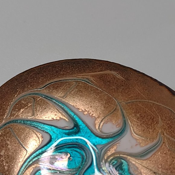 Very Cool Decorative Vintage Oval Shaped Brooch - Picture 8 of 14